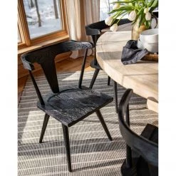 Dash & Albert Ready To Ship Now Nantucket Black Indoor / Outdoor Rug