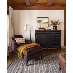Dash & Albert Ready To Ship Now Nantucket Black Indoor / Outdoor Rug