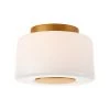 Visual Comfort Acme Small Flush Mount Ceiling Light - Soft Brass