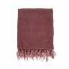 Indaba Home + Lifestyle Alvarado Linen Throw - Mulberry