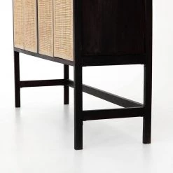 Four Hands Labasa Cabinet - Black Wash Mango Furniture