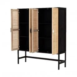 Four Hands Labasa Cabinet - Black Wash Mango Furniture