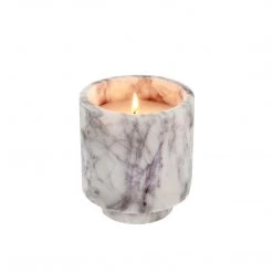 Indaba Clermont Marble Candle - White