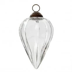 Indaba Home + Lifestyle Coastal Cone Clear Ornament 9 Indaba Home + Lifestyle Coastal Cone Clear Ornament