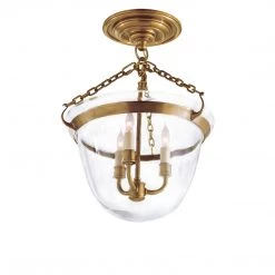 Visual Comfort Country Semi-Flush Bell Jar Lantern Lighting 8 Visual Comfort Country Semi-Flush Bell Jar Lantern Lighting