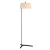 Visual Comfort Lighting Francesco Floor Lamp In Aged Iron With Linen Shade