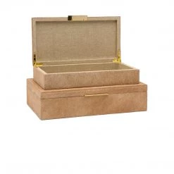 Made Goods Halston Box - Beige Hair On Hide