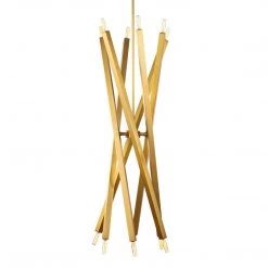 Regina Andrew Kipawa Chandelier - Natural Brass Floor Model