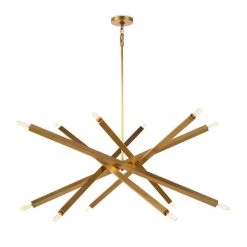 Regina Andrew Kipawa Chandelier - Natural Brass Floor Model
