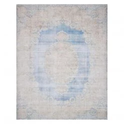 Loloi Rugs Lucca Light Blue / Sand Rug DINING ROOM