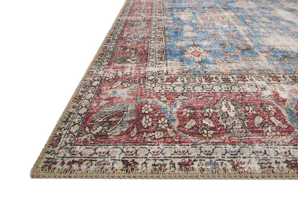 Loloi Rugs Loren Blue / Brick Rug DINING ROOM 6 Loloi Rugs Loren Blue / Brick Rug DINING ROOM