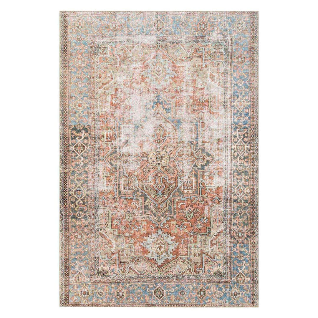 Loloi Rugs Loren Terracotta / Sky Rug 3 Loloi Rugs Loren Terracotta / Sky Rug