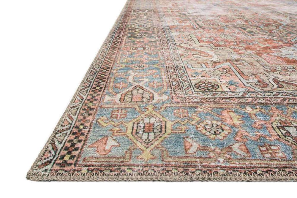 Loloi Rugs Loren Terracotta / Sky Rug 6 Loloi Rugs Loren Terracotta / Sky Rug