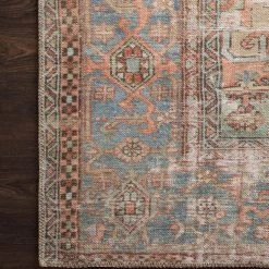 Loloi Rugs Loren Terracotta / Sky Rug 12 Loloi Rugs Loren Terracotta / Sky Rug