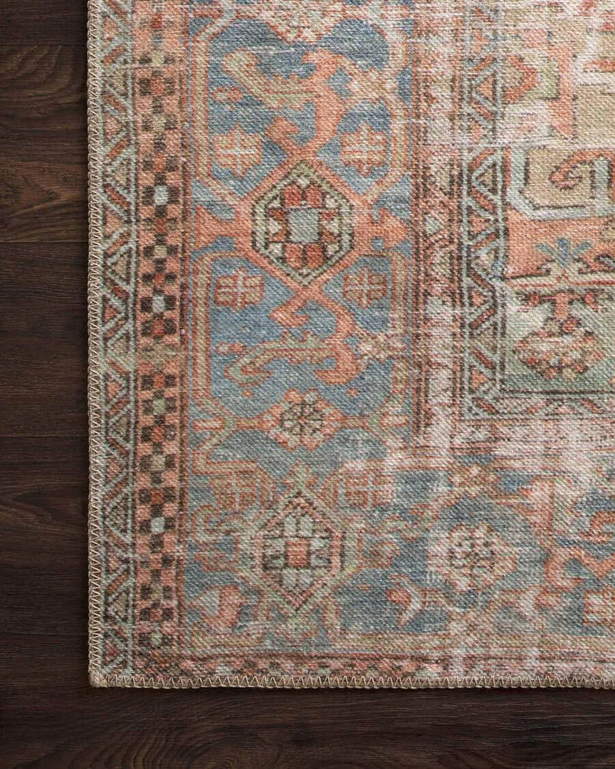 Loloi Rugs Loren Terracotta / Sky Rug 7 Loloi Rugs Loren Terracotta / Sky Rug