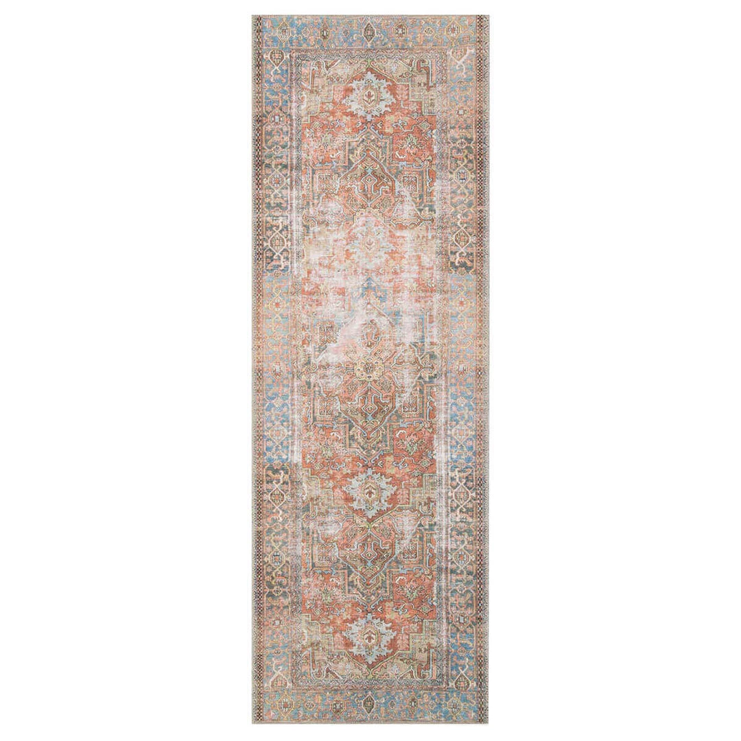 Loloi Rugs Loren Terracotta / Sky Rug 5 Loloi Rugs Loren Terracotta / Sky Rug