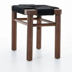 Four Hands Manado Stool - Matte Black Ready To Ship Now