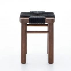 Four Hands Manado Stool - Matte Black Ready To Ship Now