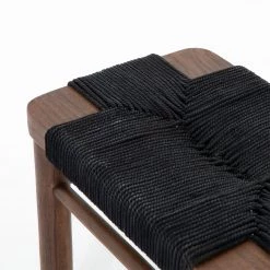 Four Hands Manado Stool - Matte Black Ready To Ship Now