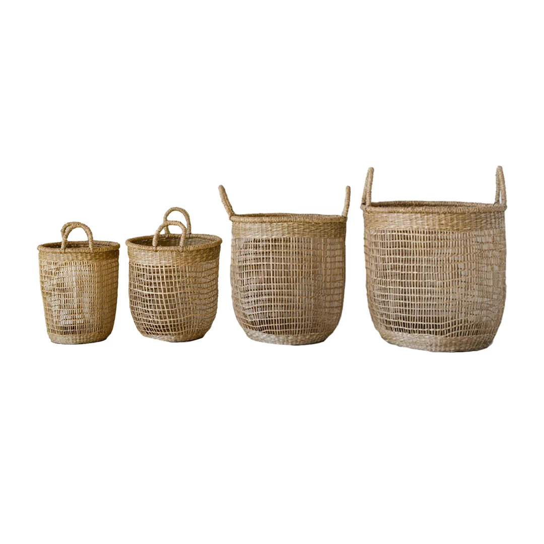 Creative Co-op Ready To Ship Now Mimico Baskets - Set Of 4 3 Creative Co-op Ready To Ship Now Mimico Baskets - Set Of 4