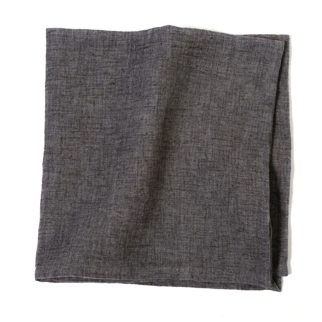 Pom Pom Home Mokena Cotton Napkin - Charcoal 3 Pom Pom Home Mokena Cotton Napkin - Charcoal