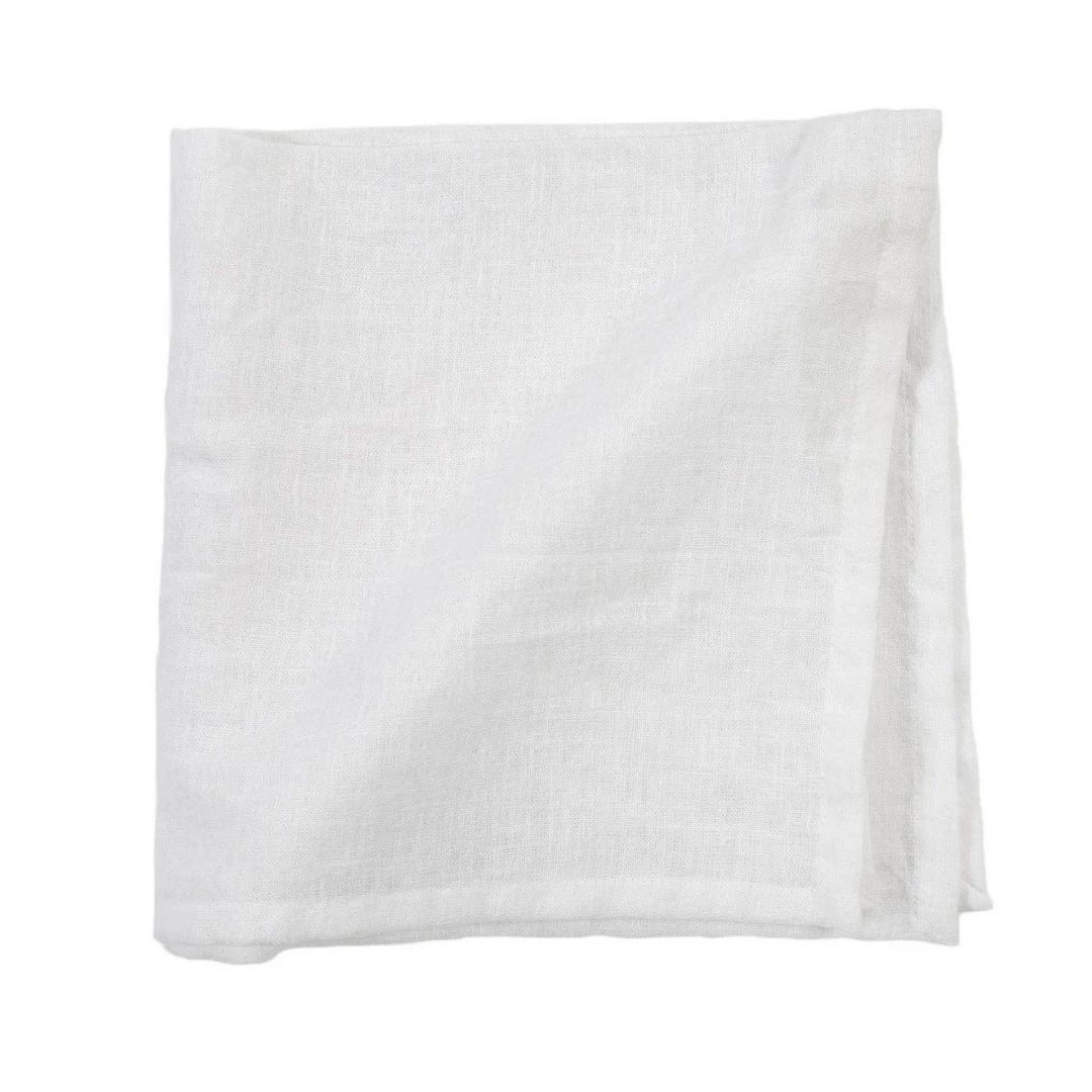 Pom Pom Home Mokena Cotton Napkin - White 3 Pom Pom Home Mokena Cotton Napkin - White