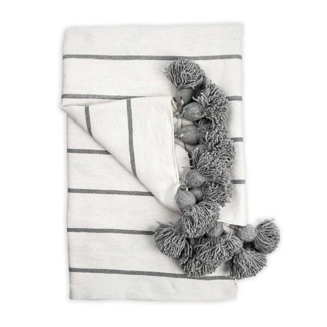 Pokoloko Casablanca Throw - Light Grey
