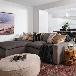 Four Hands Perth Large Round Ottoman Furniture