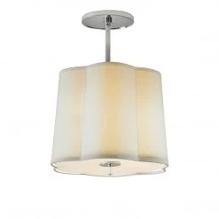 Visual Comfort Simple Scallop Semi-Flush Mount Lighting