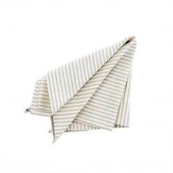 Indaba Ticking Napkin - Grey Ready To Ship Now