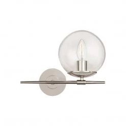 Visual Comfort Turenne Small Sconce - Polished Nickel With Clear Glass