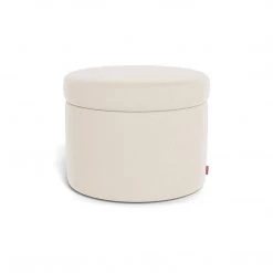 Monte Designs Round Storage Ottoman - Cotton / Linen Furniture